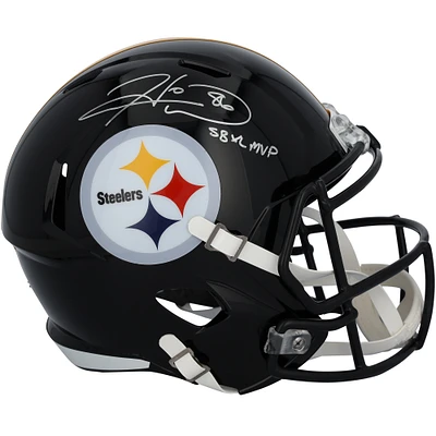 Hines Ward Pittsburgh Steelers Autographed Riddell Speed Replica Helmet with "SB XL MVP" Inscription