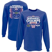Men's Blue 84 Royal Florida Gators 2025 NCAA Men's Basketball National Champions Long Sleeve T-Shirt