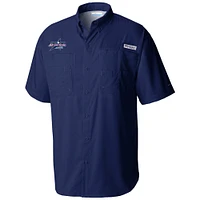 Men's Columbia Navy 2025 MLB All-Star Game Tamiami Short Sleeve Omni-Wick Button-Down Shirt