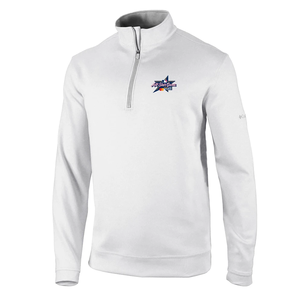 Men's Columbia White 2025 MLB All-Star Game Omni-Wick Wickhams Hills Quarter-Zip Pullover