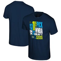 Unisex Stadium Essentials Paige Bueckers Navy Dallas Wings 2025 WNBA Draft 1st Overall Pick Verbiage T-Shirt