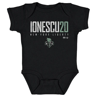 Infant 500 Level Sabrina Ionescu Black New York Liberty Elite Bodysuit
