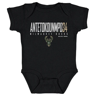 Infant 500 Level Giannis Antetokounmpo Black Milwaukee Bucks Elite Bodysuit