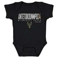 Infant 500 Level Giannis Antetokounmpo Black Milwaukee Bucks Elite Bodysuit