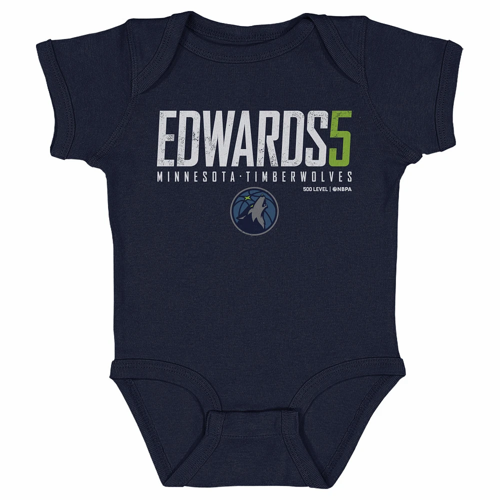 Infant 500 Level Anthony Edwards Navy Minnesota Timberwolves Elite Bodysuit