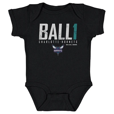Infant 500 Level LaMelo Ball Black Charlotte Hornets Elite Bodysuit