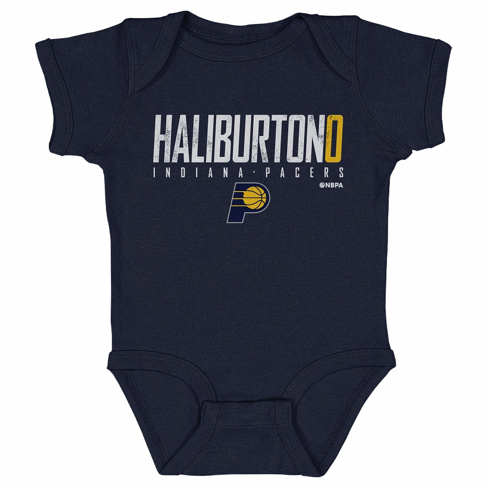 Infant 500 Level Tyrese Haliburton Navy Indiana Pacers Elite Bodysuit