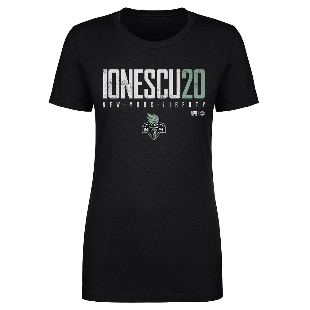 Women's 500 Level Sabrina Ionescu Black New York Liberty Elite T-Shirt