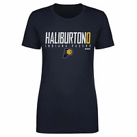 Women's 500 Level Tyrese Haliburton Navy Indiana Pacers Elite T-Shirt