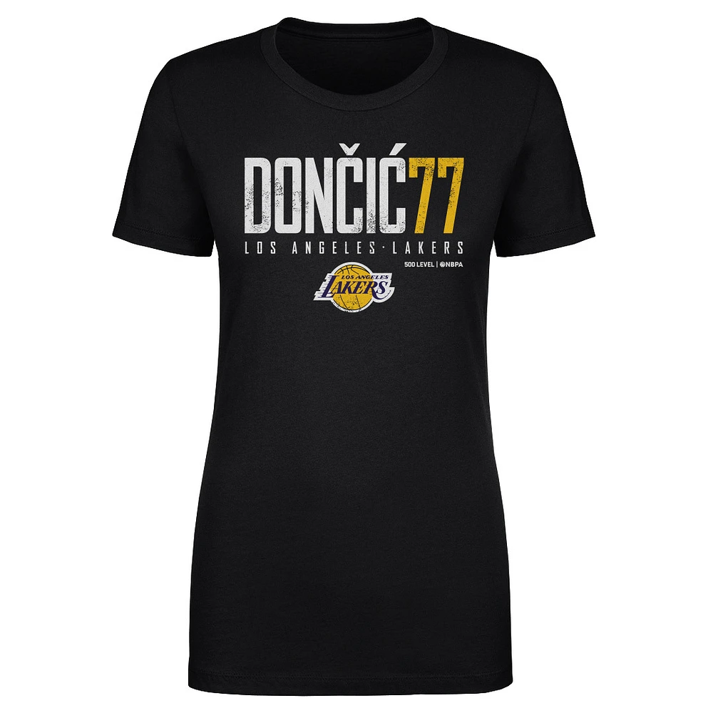 Women's 500 Level Luka Dončić Black Los Angeles Lakers Elite T-Shirt