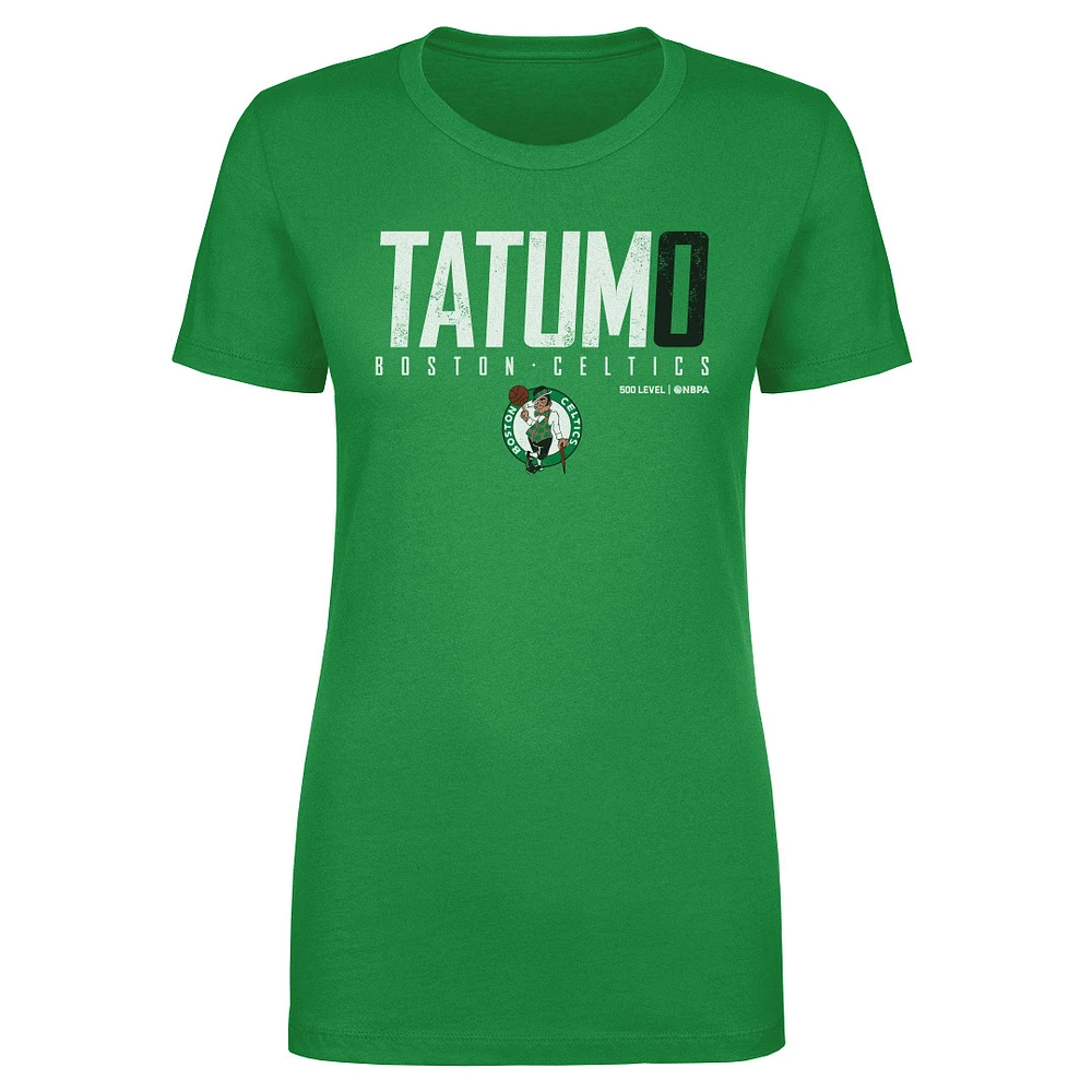 Women's 500 Level Jayson Tatum Kelly Green Boston Celtics Elite T-Shirt