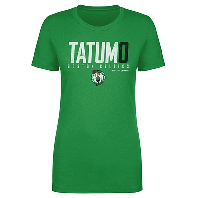 Women's 500 Level Jayson Tatum Kelly Green Boston Celtics Elite T-Shirt