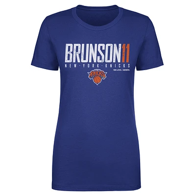 Women's 500 Level Jalen Brunson Blue New York Knicks Elite T-Shirt