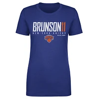 Women's 500 Level Jalen Brunson Blue New York Knicks Elite T-Shirt