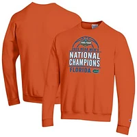 Men's Champion  Orange Florida Gators 2025 NCAA Basketball National Champions Eco Powerblend Crewneck Sweatshirt