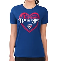 Women's G-III 4Her by Carl Banks Royal Toronto Blue Jays Double Heart Fitted T-Shirt