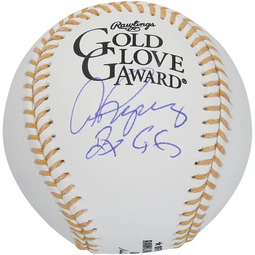 Alex Rodriguez New York Yankees Autographed Gold Glove Logo Baseball with "2X GG" Inscription