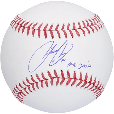 Francisco Lindor New York Mets Autographed Baseball with "Mr. Smile" Inscription