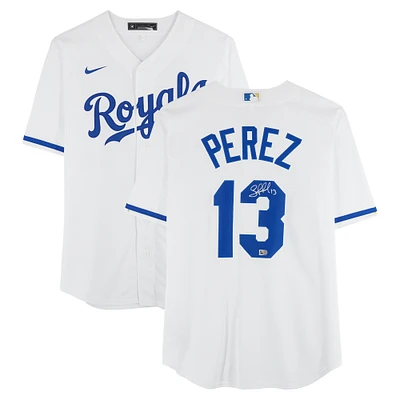 Salvador Perez Kansas City Royals Autographed White Nike Replica Jersey