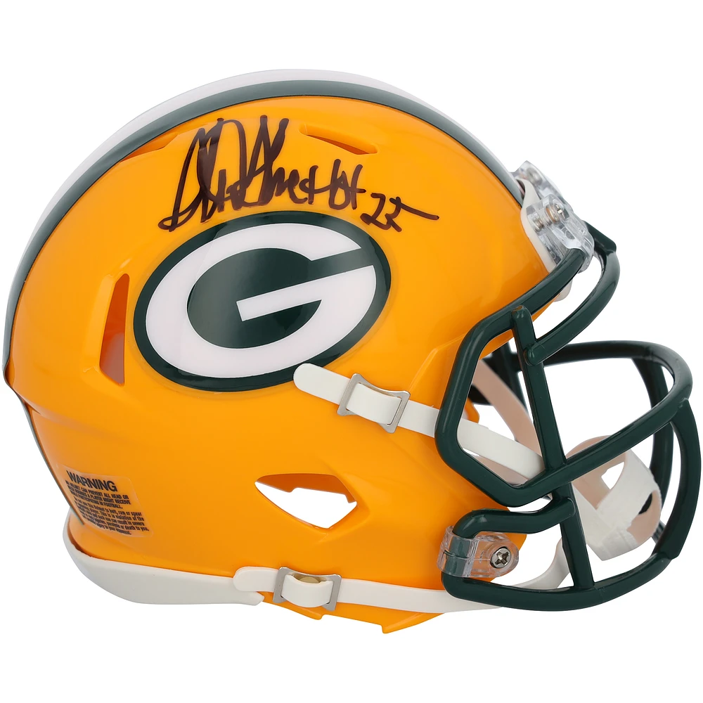 Sterling Sharpe Green Bay Packers Autographed Riddell Speed Mini Helmet with "HOF 25" Inscription
