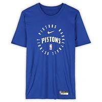 Detroit Pistons Team-Issued Blue Nike T-Shirt from the 2024-25 NBA Season - Size XLT