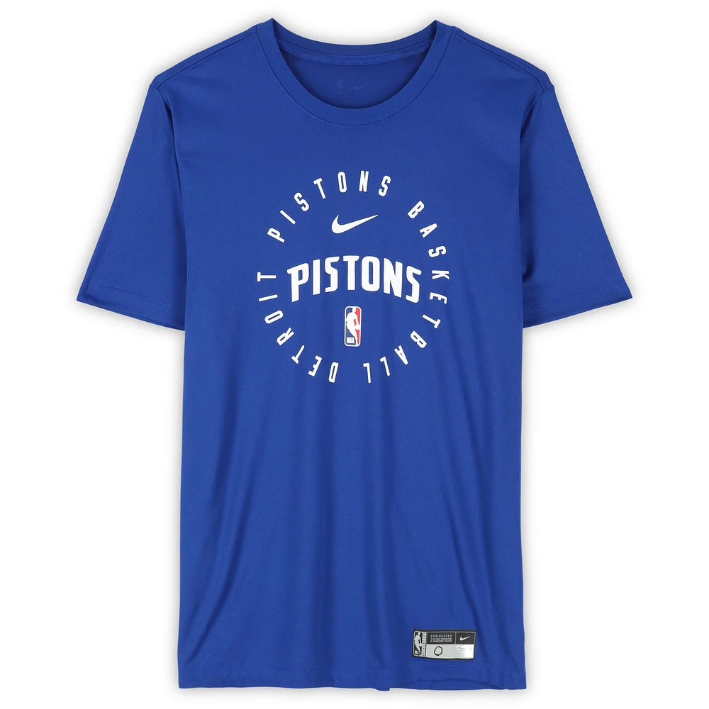 Detroit Pistons Team-Issued Blue Nike T-Shirt from the 2024-25 NBA Season - Size XLT
