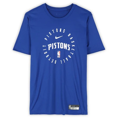 Detroit Pistons Team-Issued Blue Nike T-Shirt from the 2024-25 NBA Season - Size XLT