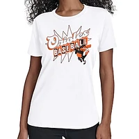Women's Starter  White Baltimore Orioles Drive-In T-Shirt