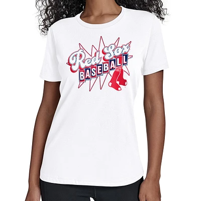 Women's Starter  White Boston Red Sox Drive-In T-Shirt