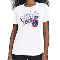Women's Starter  White Chicago Cubs Drive-In T-Shirt