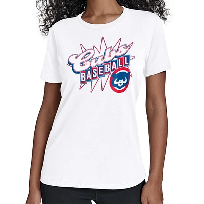 Women's Starter  White Chicago Cubs Drive-In T-Shirt