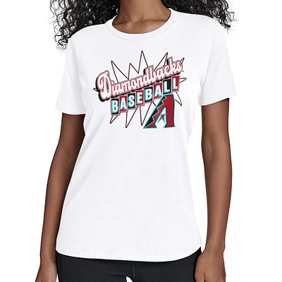 Women's Starter  White Arizona Diamondbacks Drive-In T-Shirt