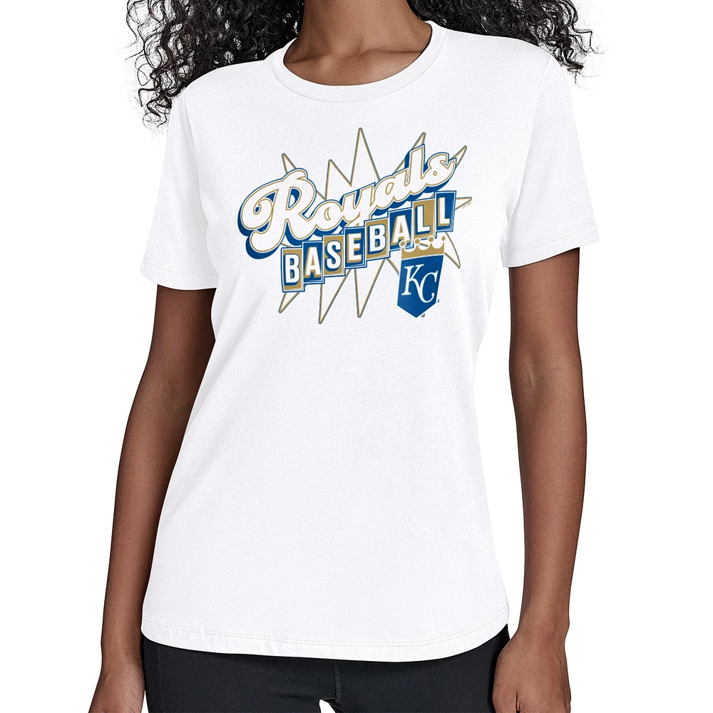 Women's Starter White Kansas City Royals Drive-In T-Shirt