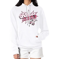 Women's Starter  White Cincinnati Reds Drive-In Pullover Hoodie
