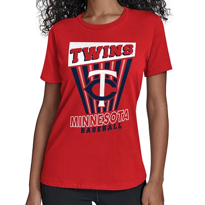 Women's Starter  Red Minnesota Twins Poster Print T-Shirt