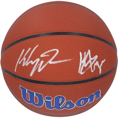 Klay Thompson & Jonathan Kuminga Golden State Warriors Autographed Wilson Team Logo Basketball