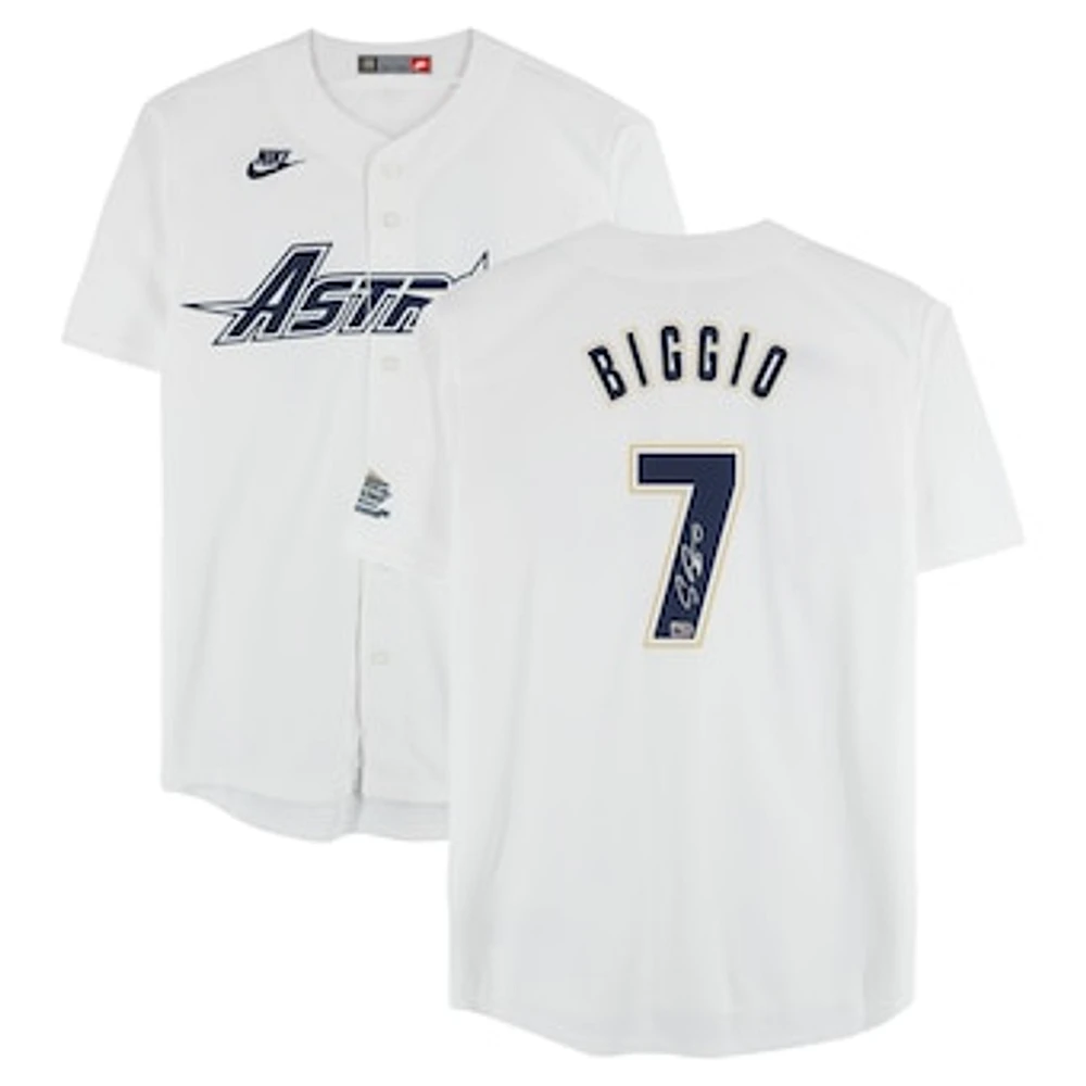Craig Biggio Houston Astros Autographed White Nike Cooperstown Limited Jersey