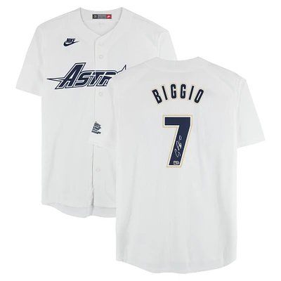 Craig Biggio Houston Astros Autographed White Nike Cooperstown Limited Jersey