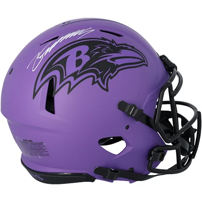 Zay Flowers Baltimore Ravens Autographed Riddell Rave Speed Authentic Helmet