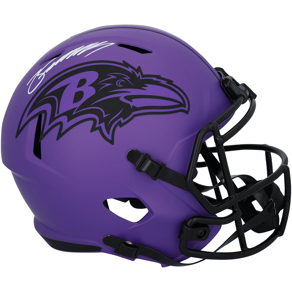 Zay Flowers Baltimore Ravens Autographed Riddell Rave Speed Replica Helmet