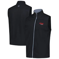 Men's FootJoy Black Rocket Classic Ottoman Knit Full-Zip Vest