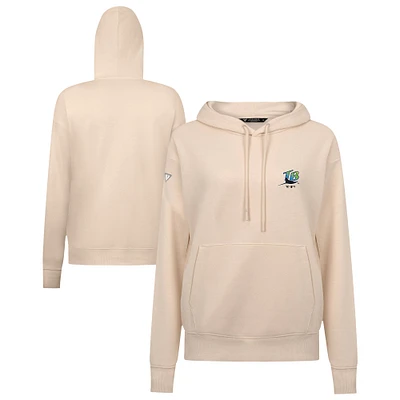 Women's Levelwear Khaki Tampa Bay Rays Cooperstown Collection Adorn Core Logo Pullover Hoodie