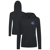 Women's Levelwear Black Chicago White Sox Cooperstown Collection Relay Core Logo Pullover Hoodie