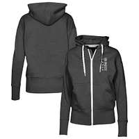 Women's Levelwear Black Los Angeles Dodgers Cooperstown Collection Gardinia Full-Zip Hoodie