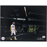Fernando Tatis Jr. San Diego Padres Autographed 11" x 14" Bat Flip Spotlight Photographed - Signed in Yellow Ink