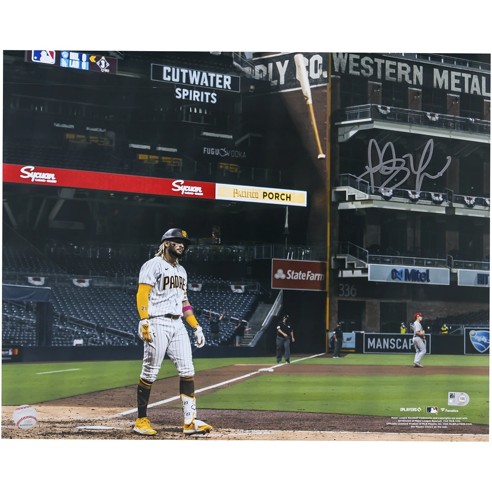 Fernando Tatis Jr. San Diego Padres Autographed 16" x 20" Bat Flip Photograph