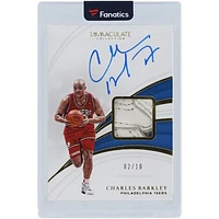 Charles Barkley Philadelphia 76ers Autographed 2018-19 Panini Immaculate Collection Game Used Sneaker #SN-CBK #2/10 Card