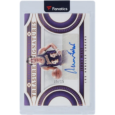 Jerry West Los Angeles Lakers Autographed 2023-24 Panini National Treasures Treasured #TS-JWT #5/15 Card
