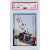Allen Iverson Philadelphia 76ers Autographed 2000 Fleer Autographics #NNO PSA Authenticated 7 Card