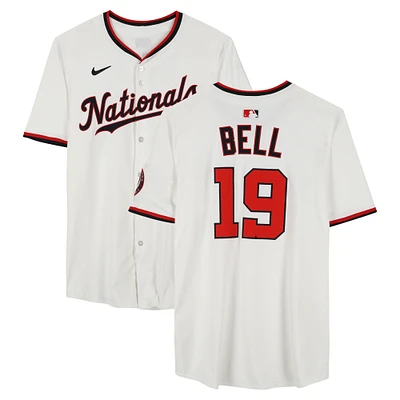 Josh Bell Washington Nationals Game-Used #19 White Nike Jersey vs. Philadelphia Phillies on March 27, 2025